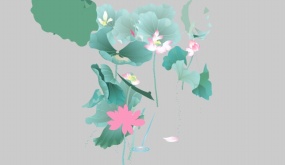 清新夏日荷花flash动画